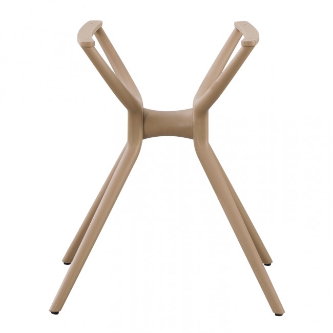 Βάση τραπεζιού δίστηλη από pp σε χρώμα καπουτσίνο 60x61x73