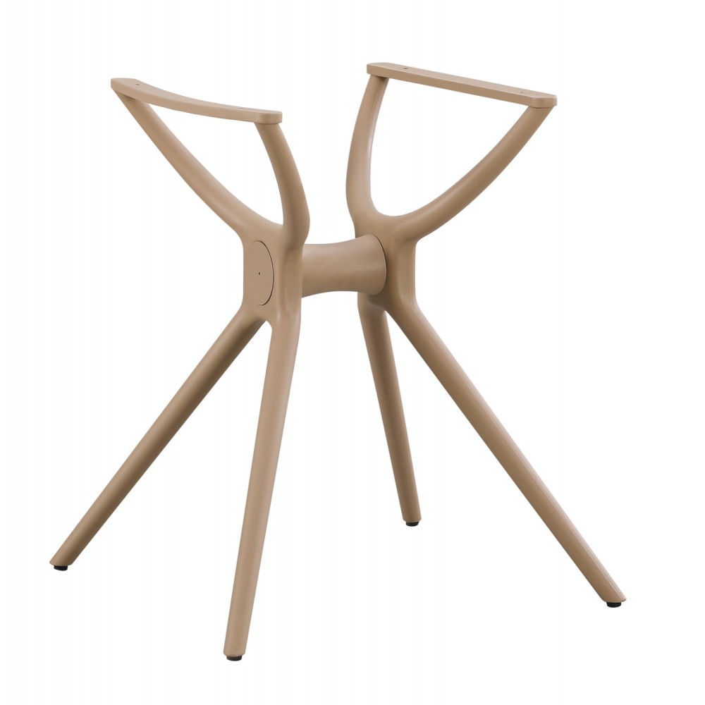 Βάση τραπεζιού δίστηλη από pp σε χρώμα καπουτσίνο 60x61x73