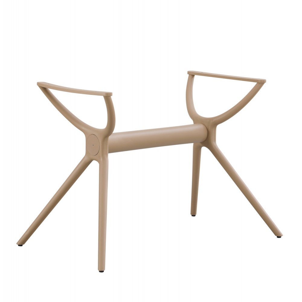 Βάση τραπεζιού από μέταλλο/pp σε χρώμα καπουτσίνο 106x61x73