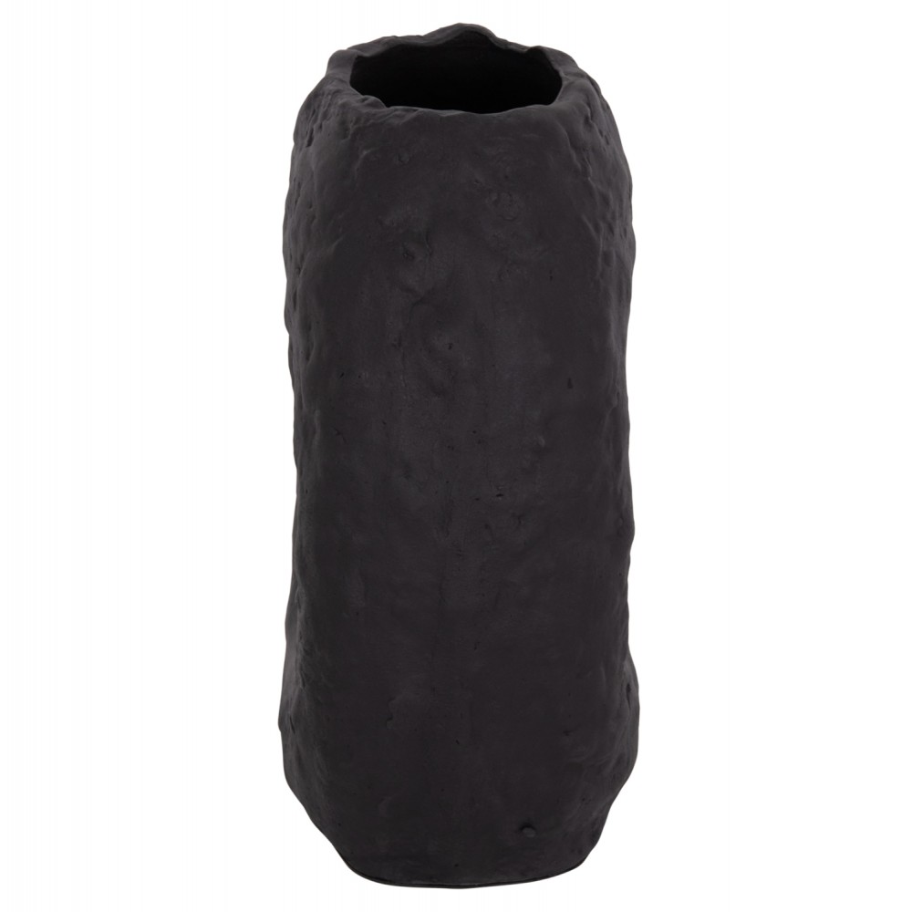 Επιτραπέζιο διακοσμητικό βάζο "NAMENTIS" από τερακότα σε χρώμα μαύρο 26.5x16x36.5