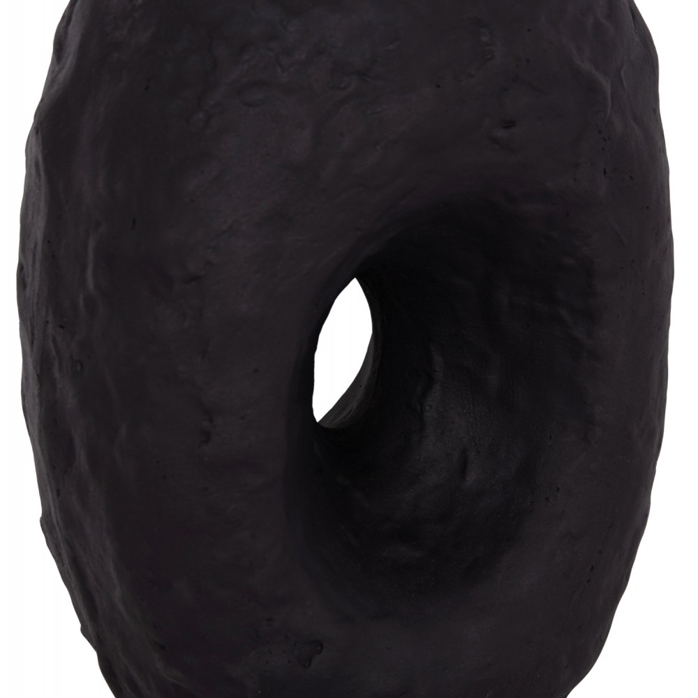 Επιτραπέζιο διακοσμητικό βάζο "NAMENTIS" από τερακότα σε χρώμα μαύρο 26.5x16x36.5