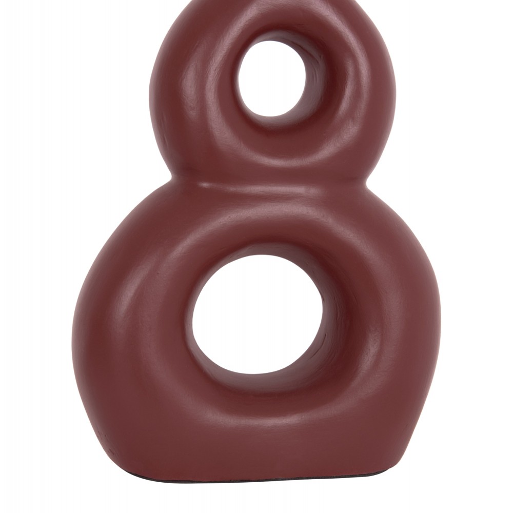 Επιτραπέζιο διακοσμητικό βάζο "FIORIN" από τερακότα σε χρώμα βυσσινί 21x7.5x31