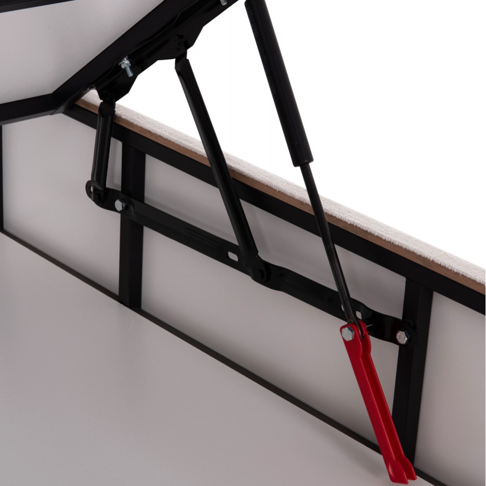 Κρεβάτι διπλό "DREAMLET" με αποθηκευτικό χώρο από ύφασμα μπουκλέ σε χρώμα λευκό 160x200