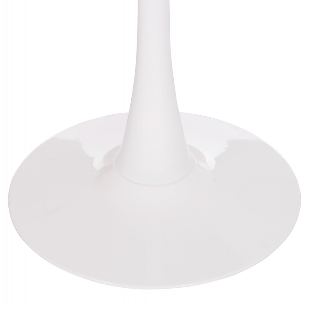 Τραπέζι τραπεζαρίας "BROLIN" από μέταλλο/mdf σε χρώμα λευκό Φ90x73