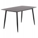 Τραπέζι τραπεζαρίας "RAVEN" από μέταλλο/κεραμικό μαύρο/ανθρακί μαρμάρου 140x80x74