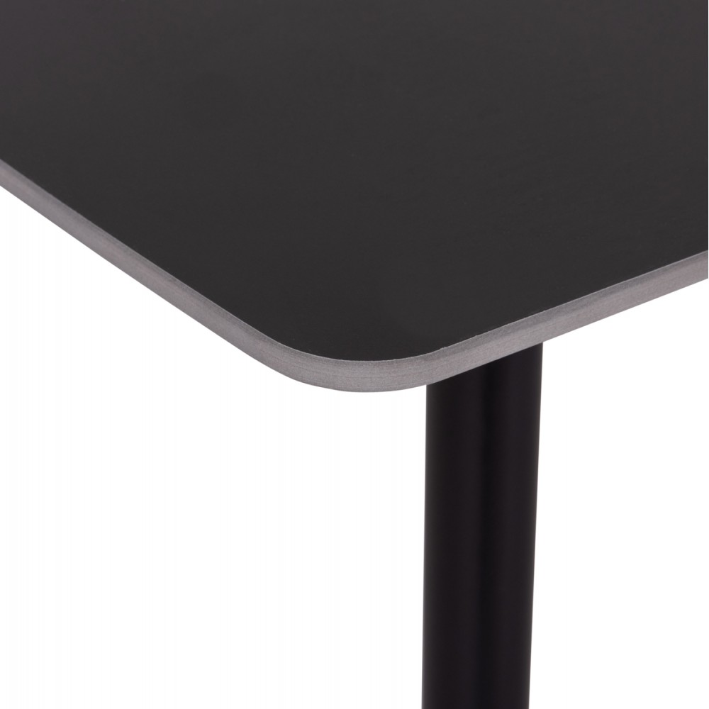 Τραπέζι τραπεζαρίας "RAVEN" από μέταλλο/κεραμικό μαύρο/ανθρακί μαρμάρου 140x80x74