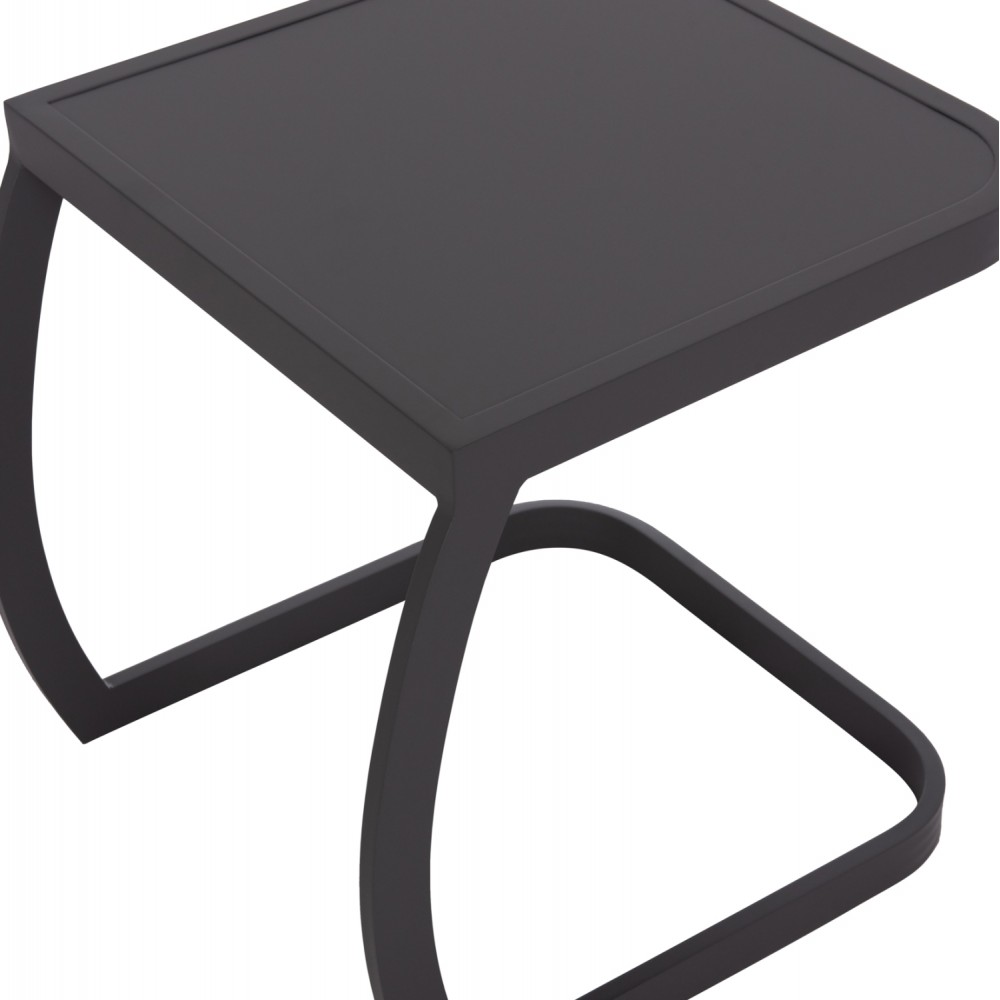 Βοηθητικό τραπέζι ξαπλώστρας "RICKON" από αλουμίνιο σε χρώμα γκρι 45x48x49.5