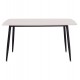 Τραπέζι τραπεζαρίας "RAVEN" από μέταλλο/κεραμικό μαύρο/λευκό μαρμάρου 140x80x74