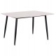 Τραπέζι τραπεζαρίας "RAVEN" από μέταλλο/κεραμικό μαύρο/λευκό μαρμάρου 140x80x74