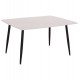 Τραπέζι τραπεζαρίας "RAVEN" από μέταλλο/κεραμικό μαύρο/λευκό μαρμάρου 140x80x74