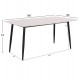 Τραπέζι τραπεζαρίας "RAVEN" από μέταλλο/κεραμικό μαύρο/λευκό μαρμάρου 160x80x74