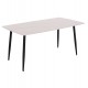 Τραπέζι τραπεζαρίας "RAVEN" από μέταλλο/κεραμικό μαύρο/λευκό μαρμάρου 160x80x74