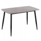 Τραπέζι τραπεζαρίας "RAVEN" από μέταλλο/κεραμικό μαύρο/γκρι μαρμάρου 120x70x73