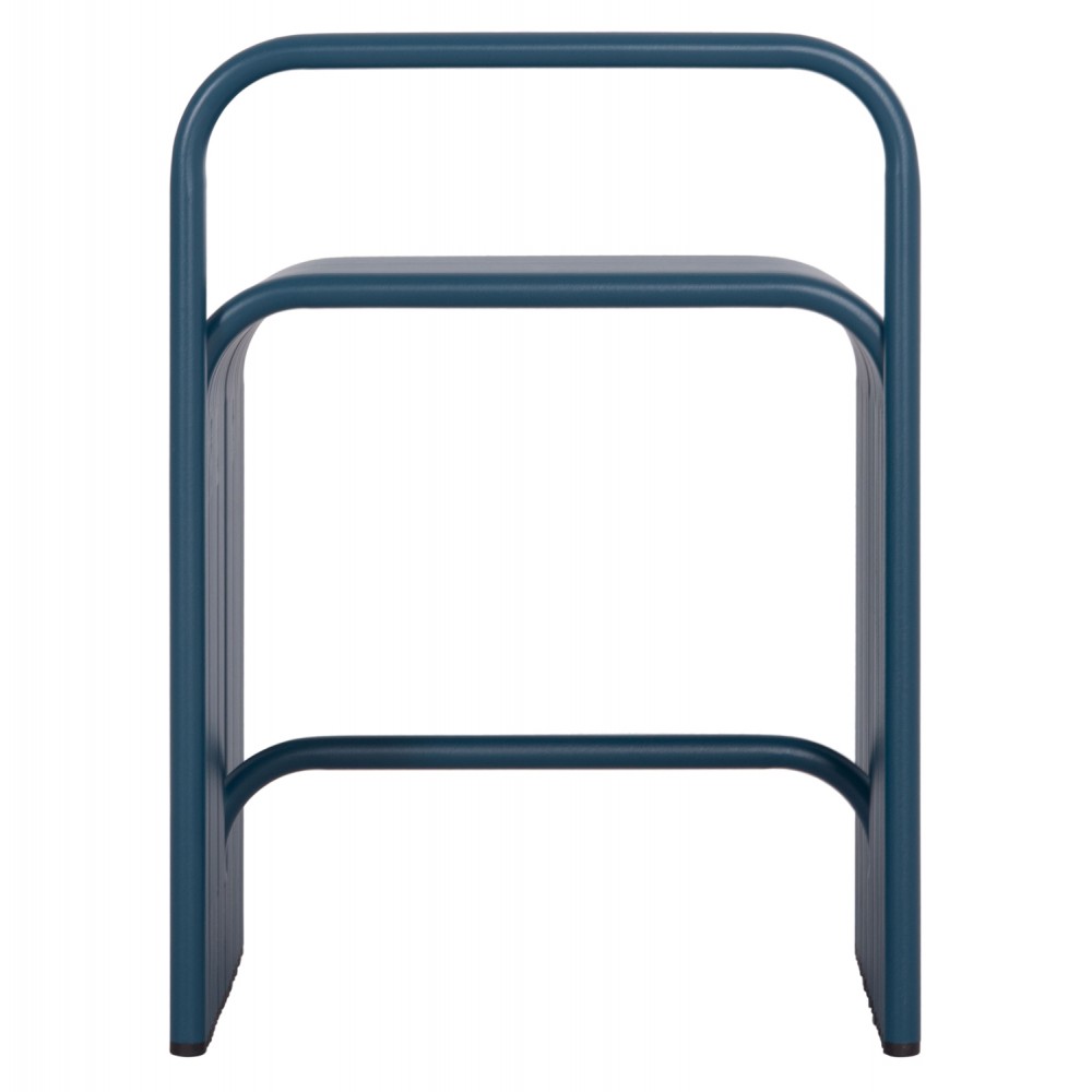 Σκαμπό χαμηλό "INTREPID" από αλουμίνιο σε χρώμα μπλε 40x38x55