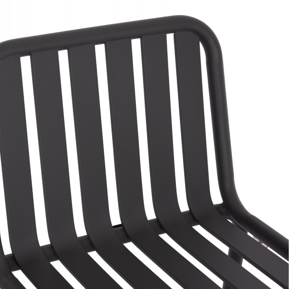 Σκαμπό μπαρ "RACHEL" από αλουμίνιο σε χρώμα γκρι 47x56.5x98.5