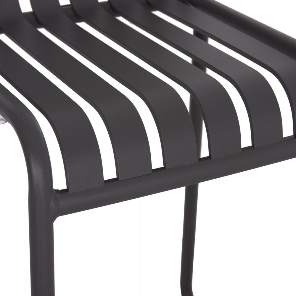 Σκαμπό μπαρ "RACHEL" από αλουμίνιο σε χρώμα γκρι 47x56.5x98.5