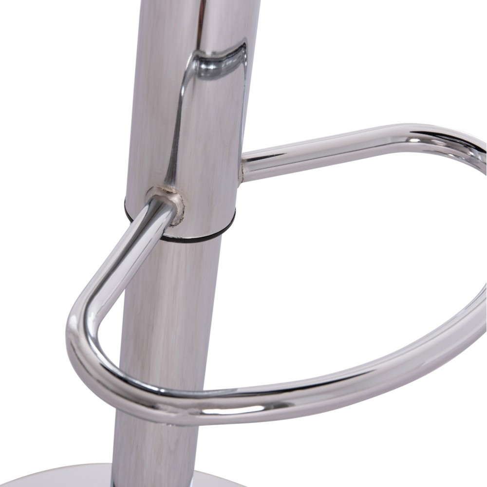 Σκαμπό μπαρ "GANNA" από pu/μέταλλο σε χρώμα μαύρο/χρωμίου 44x42x87