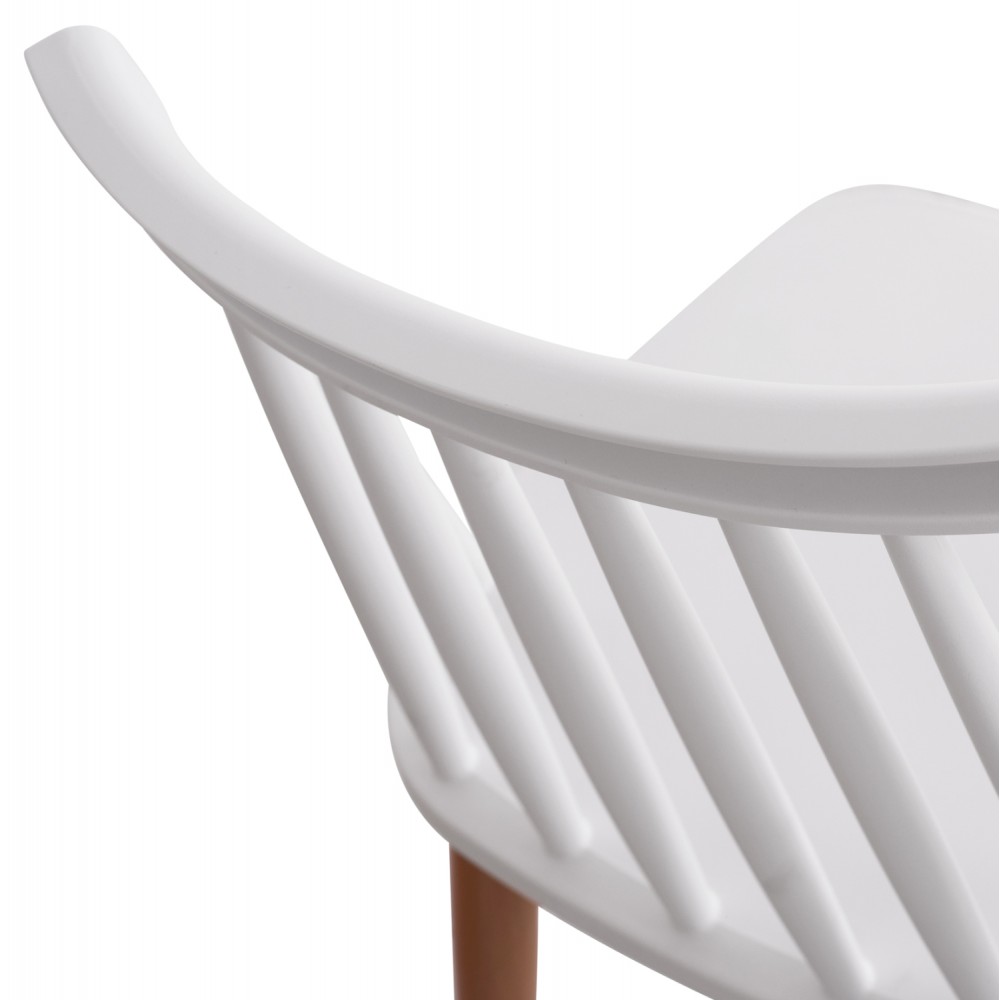 Σετ τραπεζαρίας "MINIMAL" 5τμχ από ξύλο/mdf/pp σε χρώμα φυσικό/λευκό 120x80x73