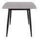 Τραπέζι τραπεζαρίας "RAVEN" από μέταλλο/κεραμικό μαύρο/γκρι μαρμάρου 160x80x74