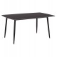 Τραπέζι τραπεζαρίας "RAVEN" από μέταλλο/κεραμικό μαύρο/μαύρο μαρμάρου 160x80x74