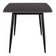 Τραπέζι τραπεζαρίας "RAVEN" από μέταλλο/κεραμικό μαύρο/μαύρο μαρμάρου 160x80x74