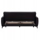 Καναπές-κρεβάτι "NIKKO" τριθέσιος με αποθηκευτικό χώρο από pu σε χρώμα μαύρο 207x80x82
