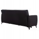 Καναπές-κρεβάτι "NIKKO" τριθέσιος με αποθηκευτικό χώρο από pu σε χρώμα μαύρο 207x80x82