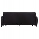 Καναπές-κρεβάτι "NIKKO" τριθέσιος με αποθηκευτικό χώρο από pu σε χρώμα μαύρο 207x80x82