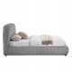 Κρεβάτι διπλό "KALLY" με αποθηκευτικό χώρο από συνθετική γούνα σε χρώμα γκρι 160x200