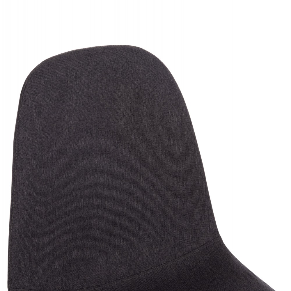 Σετ τραπεζαρίας 5τμχ "MINARDO" από mdf/ύφασμα σε χρώμα μαύρο/σκούρο γκρι 120x80x73