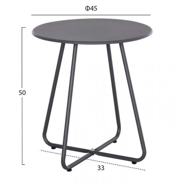 Σετ lounge 3τμχ "PONY" από μέταλλο/rattan σε χρώμα λευκό/μαύρο Φ40x50