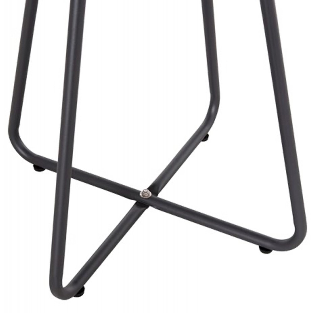 Σετ lounge 3τμχ "PONY" από μέταλλο/rattan σε χρώμα λευκό/μαύρο Φ40x50