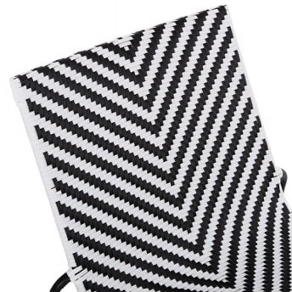 Σετ lounge 3τμχ "PONY" από μέταλλο/rattan σε χρώμα λευκό/μαύρο Φ40x50