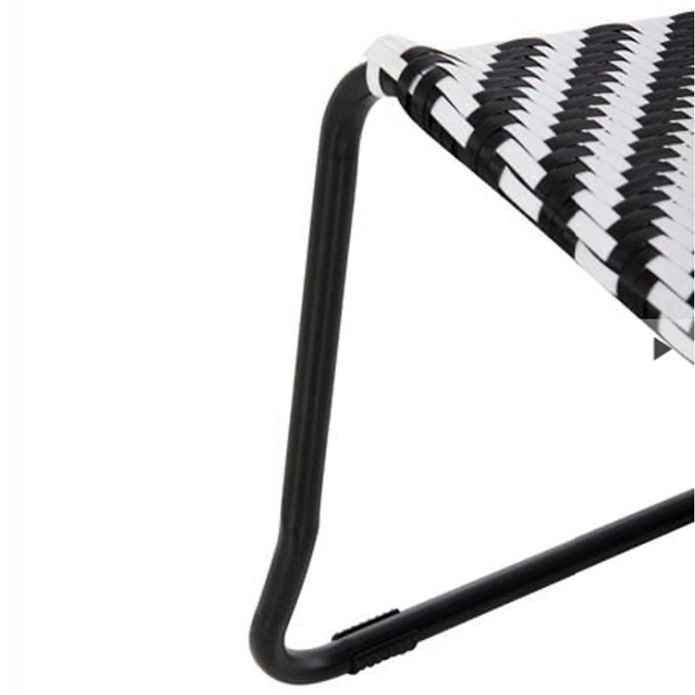 Σετ lounge 3τμχ "PONY" από μέταλλο/rattan σε χρώμα λευκό/μαύρο Φ40x50