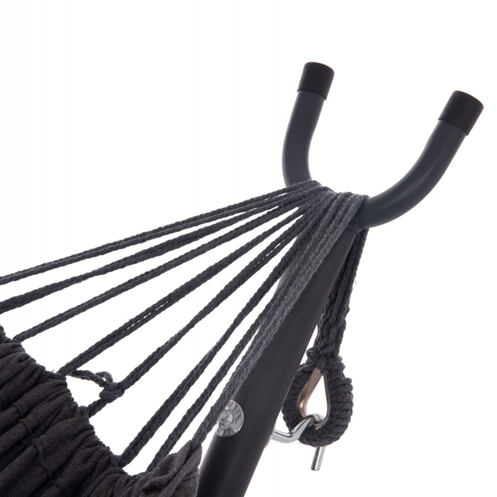 Αιώρα "CRAVE" από μέταλλο/ύφασμα σε χρώμα ανθρακί/σκούρο γκρι 265x93x105