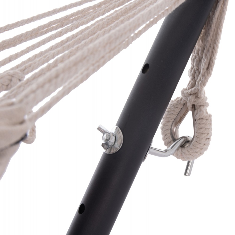 Αιώρα "CRAVE" από μέταλλο/ύφασμα σε χρώμα ανθρακί 265x93x105