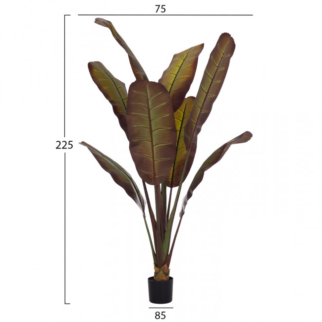 Διακοσμητικό συνθετικό φυτό ιαπωνική μπανάνα σε γλάστρα 85x75x225