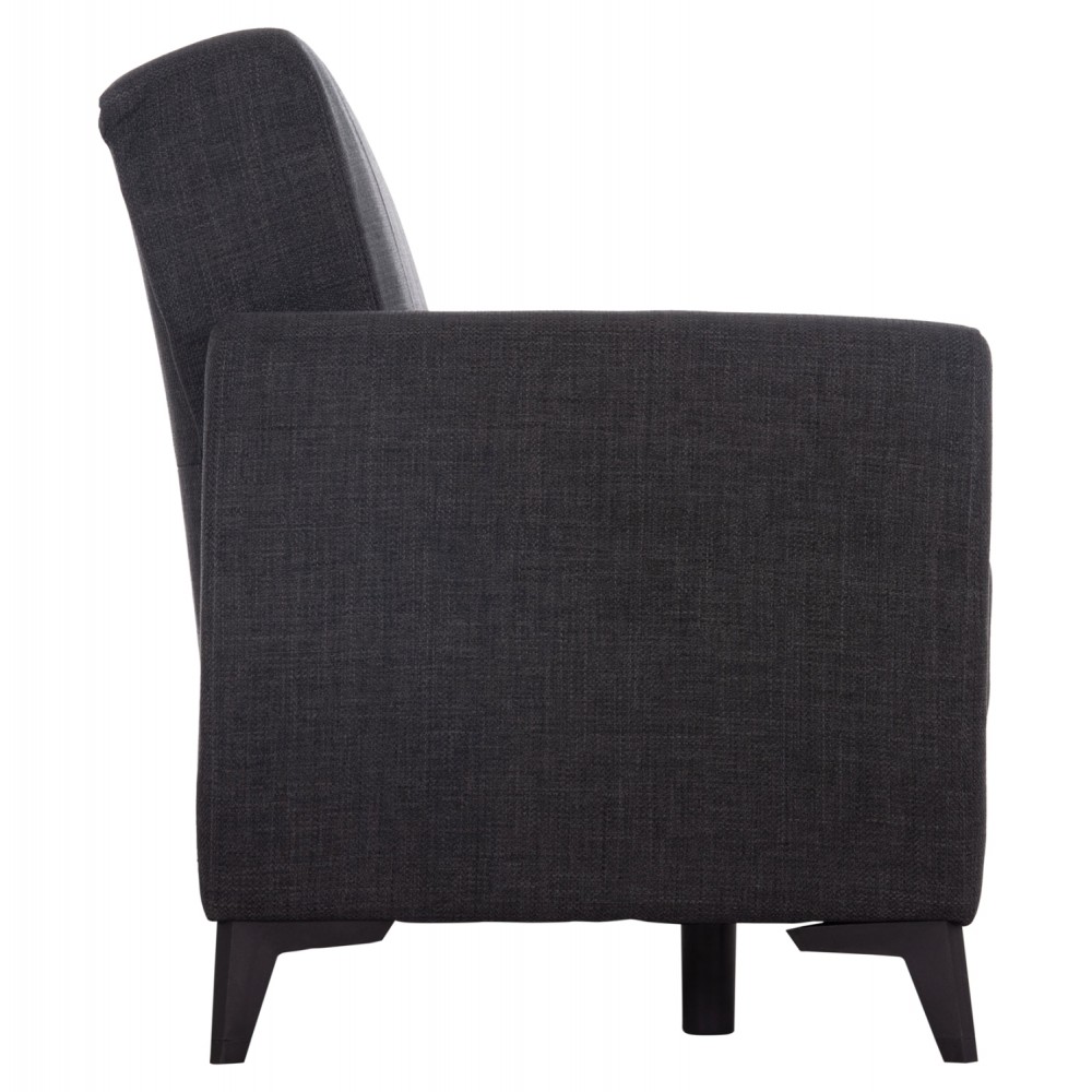 Καναπές-κρεβάτι "NIKKO" διθέσιος με αποθηκευτικό χώρο από ύφασμα σε χρώμα γκρι 144x75x84