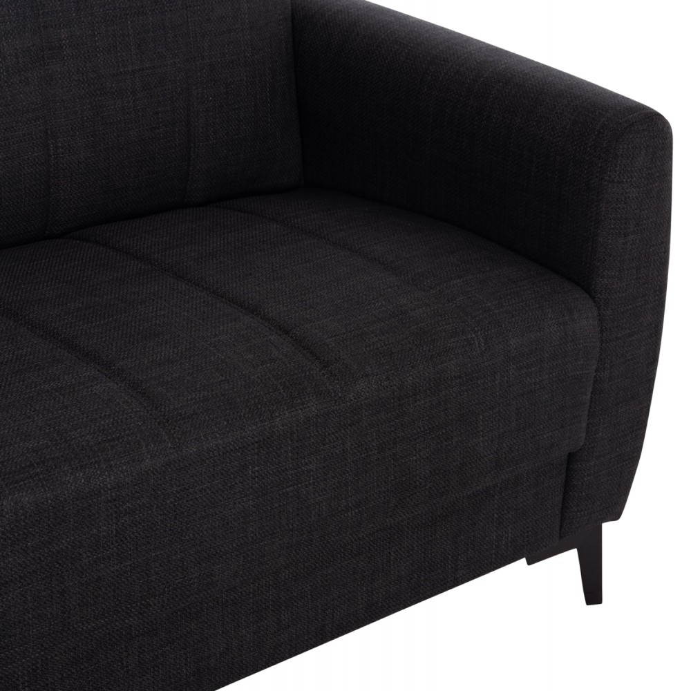 Καναπές-κρεβάτι "NIKKO" διθέσιος με αποθηκευτικό χώρο από ύφασμα σε χρώμα γκρι 144x75x84