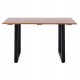 Τραπέζι τραπεζαρίας "FRIGGO" από ξύλο/μέταλλο σε χρώμα φυσικό/μαύρο 140x80x76
