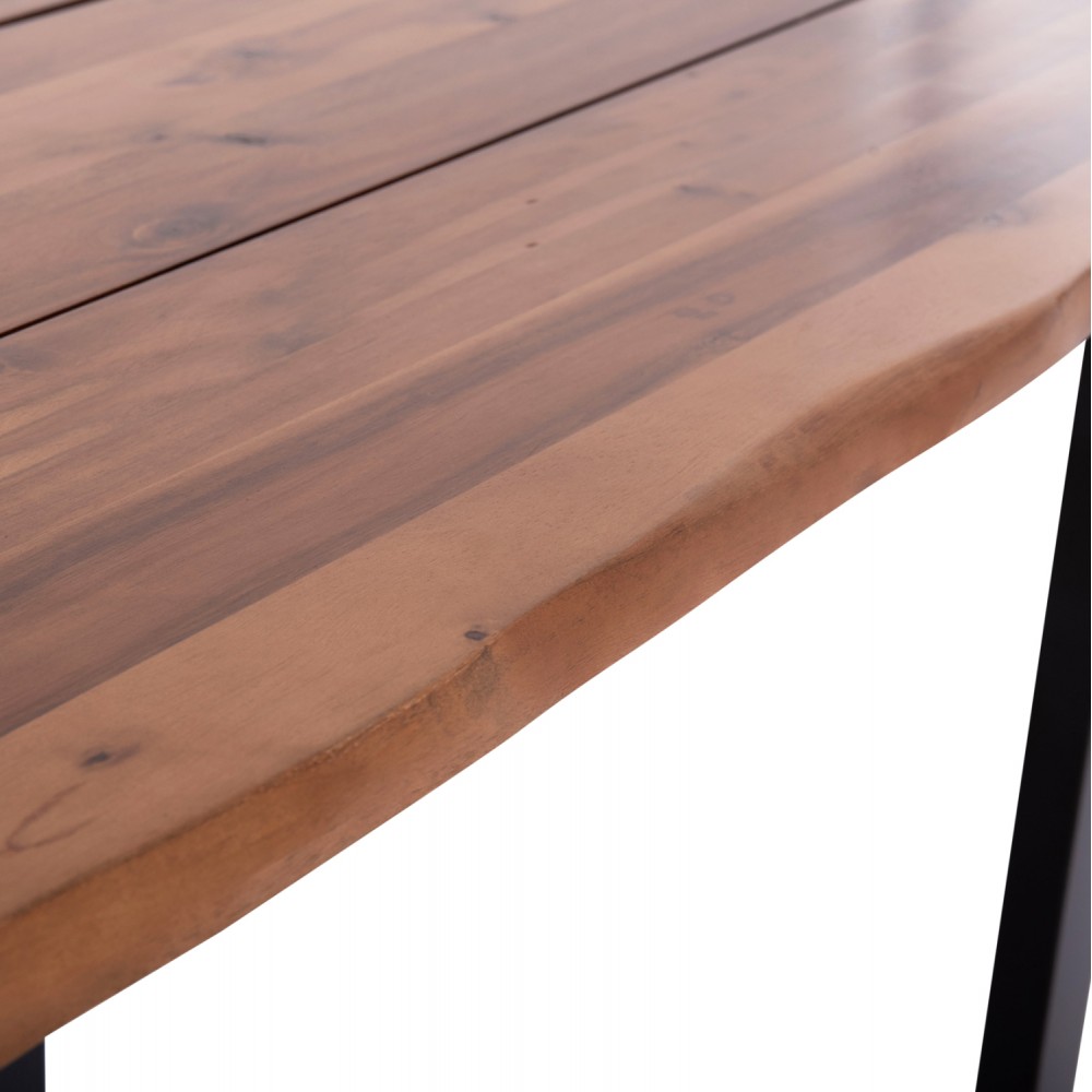 Τραπέζι τραπεζαρίας "FRIGGO" από ξύλο/μέταλλο σε χρώμα φυσικό/μαύρο 140x80x76