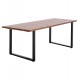Τραπέζι τραπεζαρίας "FRIGGO" από ξύλο/μέταλλο σε χρώμα φυσικό/μαύρο 200x100x77
