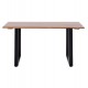 Τραπέζι τραπεζαρίας "FRIGGO" από ξύλο/μέταλλο σε χρώμα φυσικό/μαύρο 160x80x76