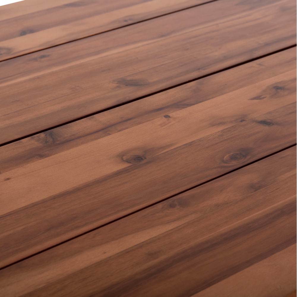 Τραπέζι τραπεζαρίας "FRIGGO" από ξύλο/μέταλλο σε χρώμα φυσικό/μαύρο 160x80x76