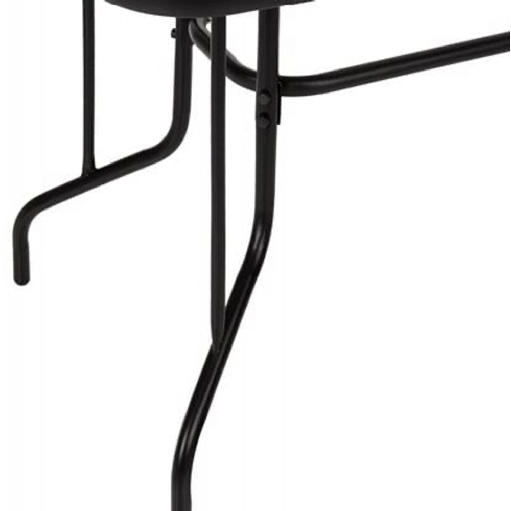 Σετ τραπεζαρίας 5τμχ από μέταλλο/textilene σε χρώμα μαύρο 110x60x71