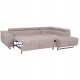 Καναπές-κρεβάτι "ENCORE" δεξιά γωνία με αποθηκευτικό χώρο από ύφασμα σε χρώμα μπεζ 285x205x90