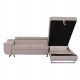 Καναπές-κρεβάτι "ENCORE" δεξιά γωνία με αποθηκευτικό χώρο από ύφασμα σε χρώμα μπεζ 285x205x90