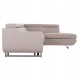 Καναπές-κρεβάτι "ENCORE" δεξιά γωνία με αποθηκευτικό χώρο από ύφασμα σε χρώμα μπεζ 285x205x90