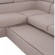 Καναπές-κρεβάτι "ENCORE" αριστερή γωνία με αποθηκευτικό χώρο από ύφασμα σε χρώμα μπεζ 285x205x90
