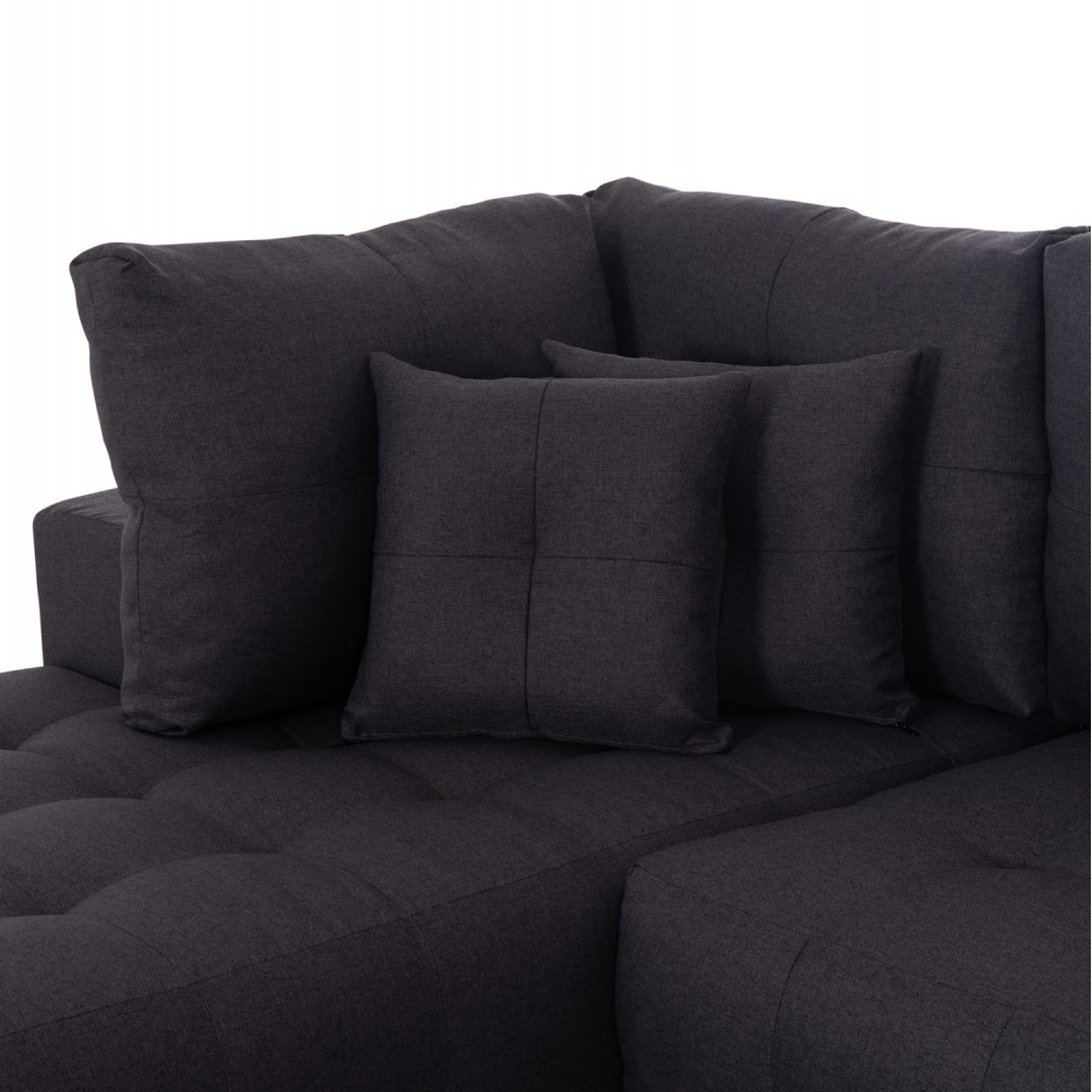 Καναπές-κρεβάτι "TRENDSTON" αριστερή γωνία με αποθηκευτικό χώρο από ύφασμα σε χρώμα γκρι 298x177x95